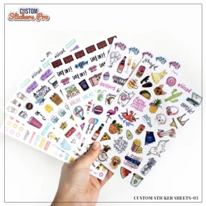 Custom Printed Stickers Sheets Wholesale