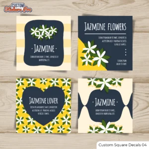 Custom Square Decals with logo 04
