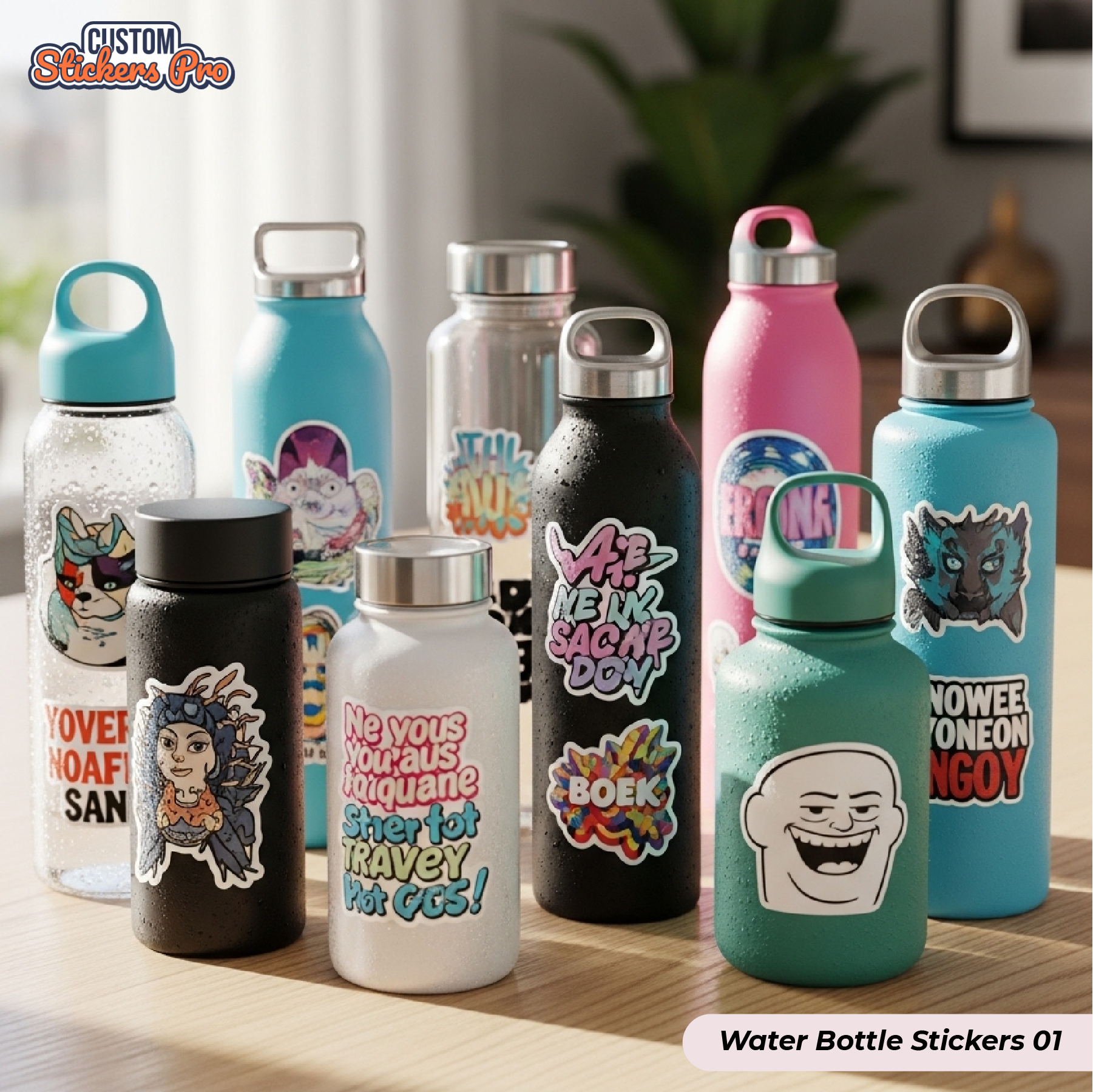 Custom Water Bottle Stickers 01