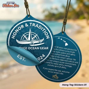 Custom Hang Tag Stickers